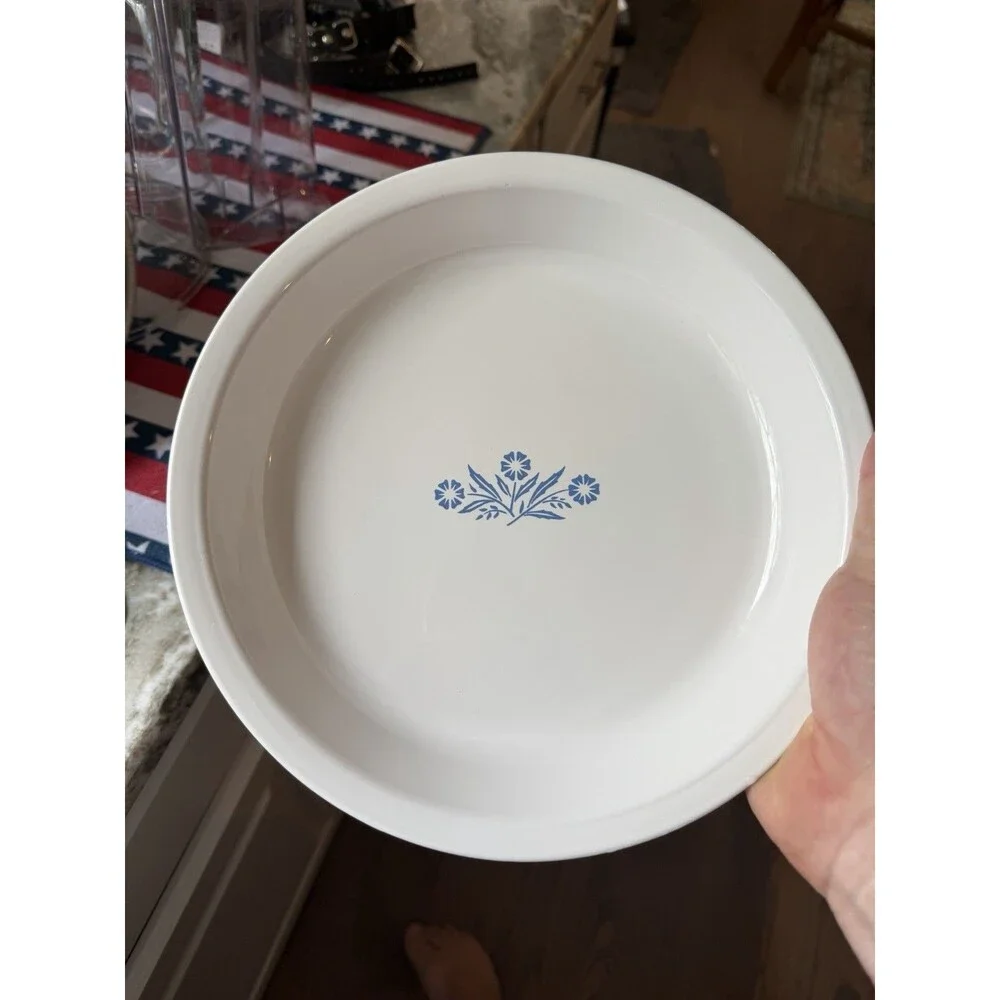 Vintage corning ware blue cornflower 9 X 1 1/4 Inch Pie Dish Rare Made in USA